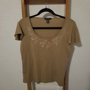 Chaps Womans Short Sleeve Top Size M